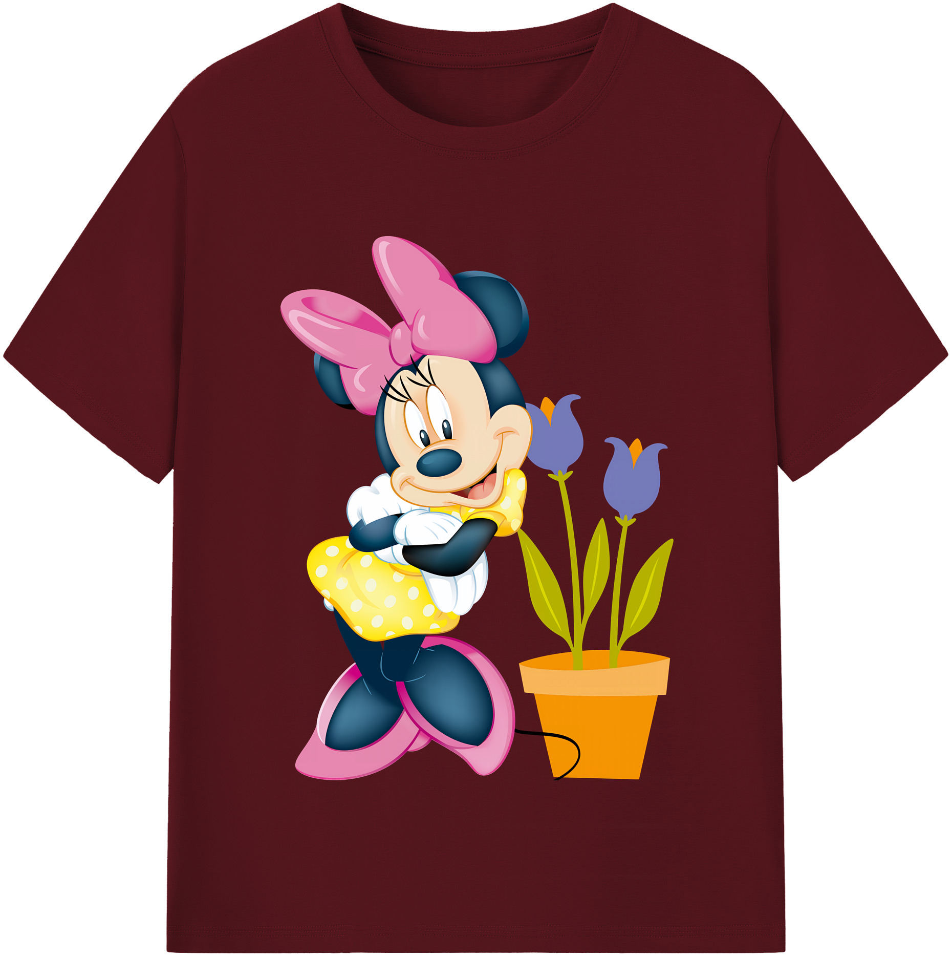 （画像用） ミッキーマウス Mickey Mouse 綿100％半袖Tシャツ（フロントプリント）